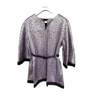 Vintage Balenciaga Paris Metallic Purple Mini Dress